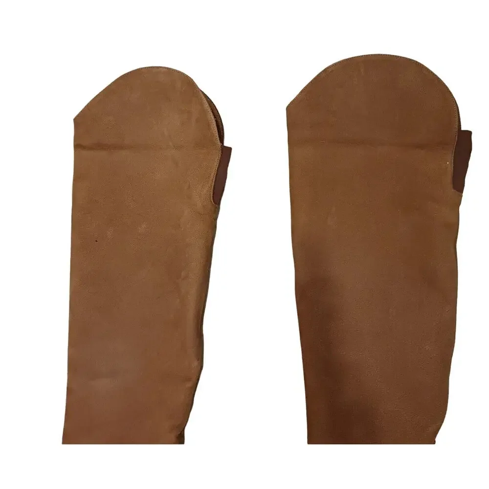 Stuart Weitzman Over the Knee Boot Size 6.5M SUEDE LEATHER Rust Brown Equestrian